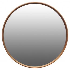 Круглое зеркало в латунной раме Медь