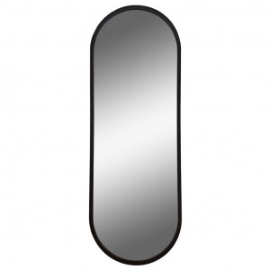 Овальное зеркало капсула в черной раме