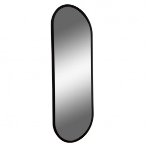 Овальное зеркало капсула в черной раме