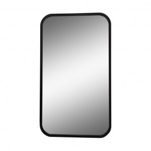 Прямоугольное зеркало с радиусными углами в черной раме