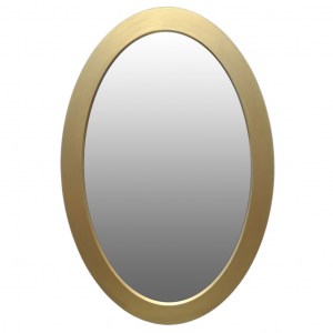 Овальное зеркало лофт золото
