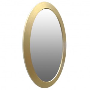 Овальное зеркало лофт золото
