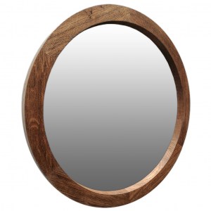 Круглое деревянное зеркало